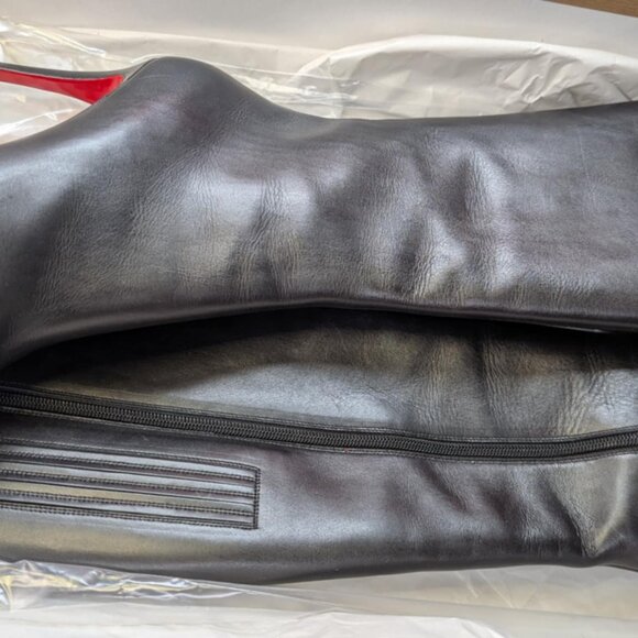Christian Louboutin Black Leather Tall Boots - Picture 4 of 12